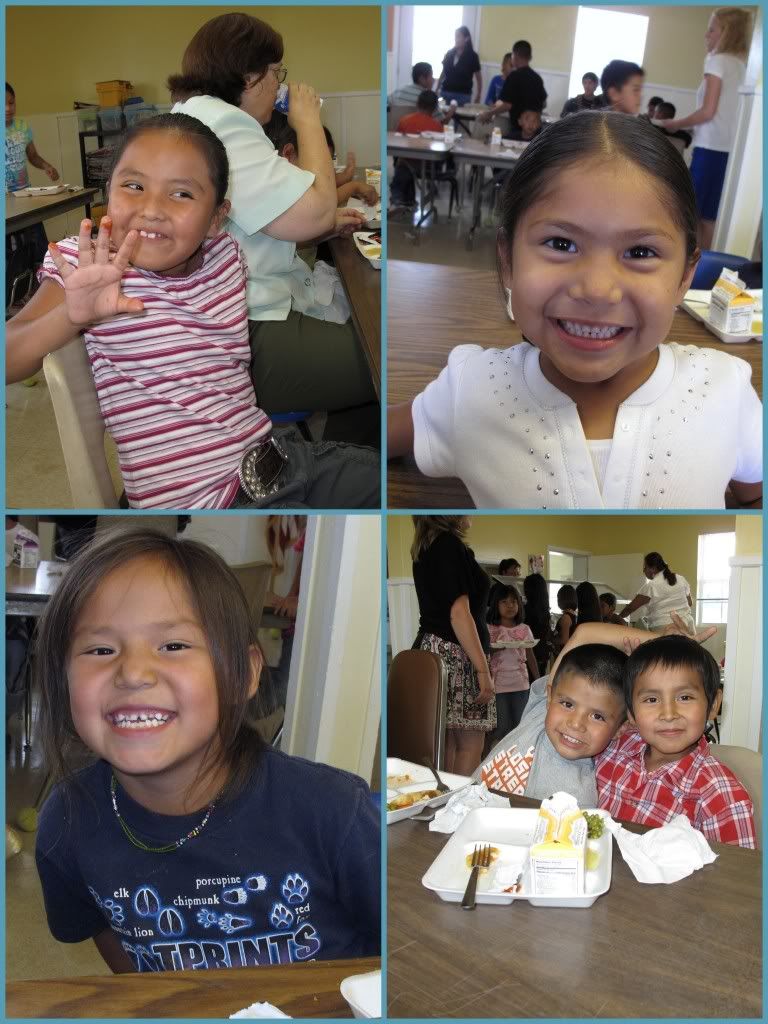 Collages from 2009 First Day of School Navajo Lutheran Mission Rock Point, AZ 8/13/09