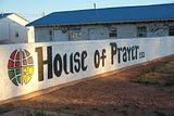 House of Prayer sign outside church at the Navajo Lutheran Mission in Rock Point, AZ 7-27-09