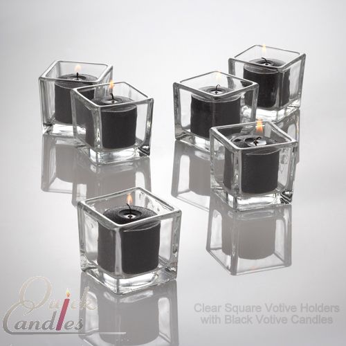 Eastland Square Votive Holders & Black Votive Candles Set of 36 eBay