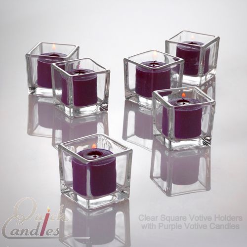 Eastland Square Votive Holders & Purple Votive Candles Set of 36 eBay