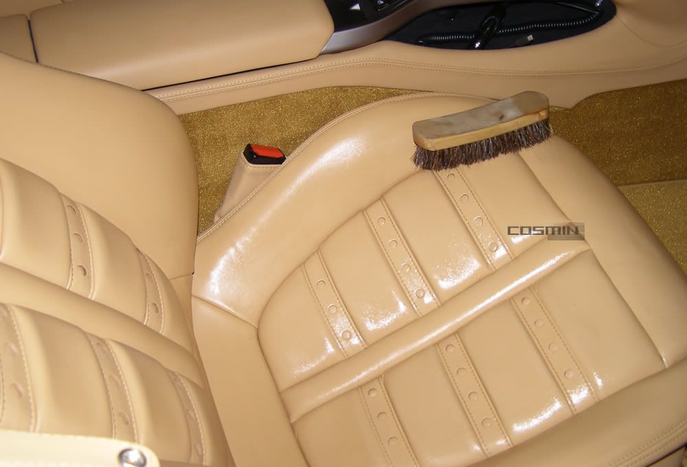 leather seats got treated with meguiar`s leather cleaner and conditioner