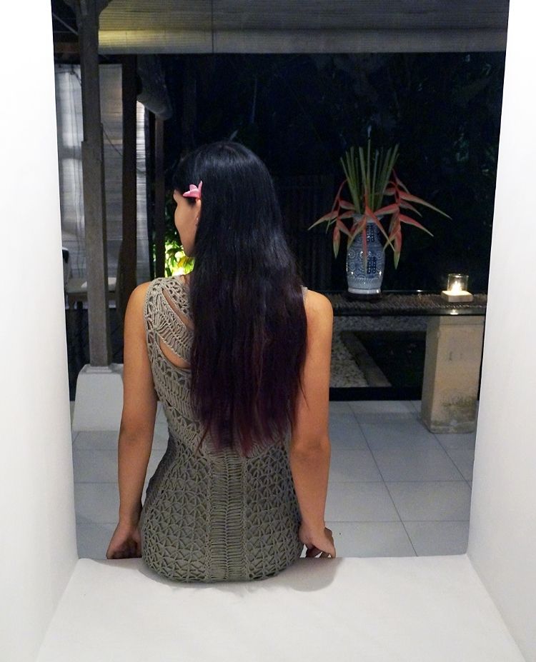 Euriental | travel and fashion, Topshop green crochet dress, Villa Shamballa in Ubud, Bali
