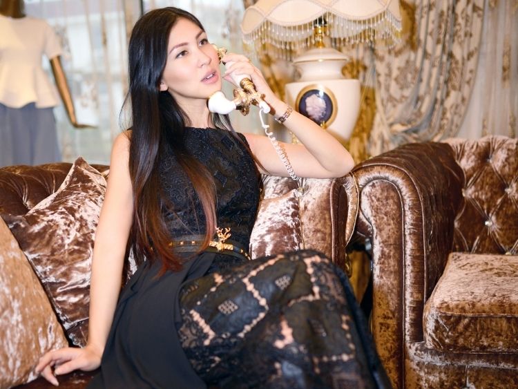 Euriental | fashion & luxury travel | wearing black lace dress with gold stag head belt