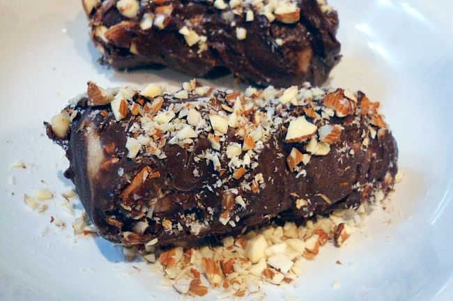 healthy frozen banana snack, nevernude, Bluth's frozen banana, Euriental