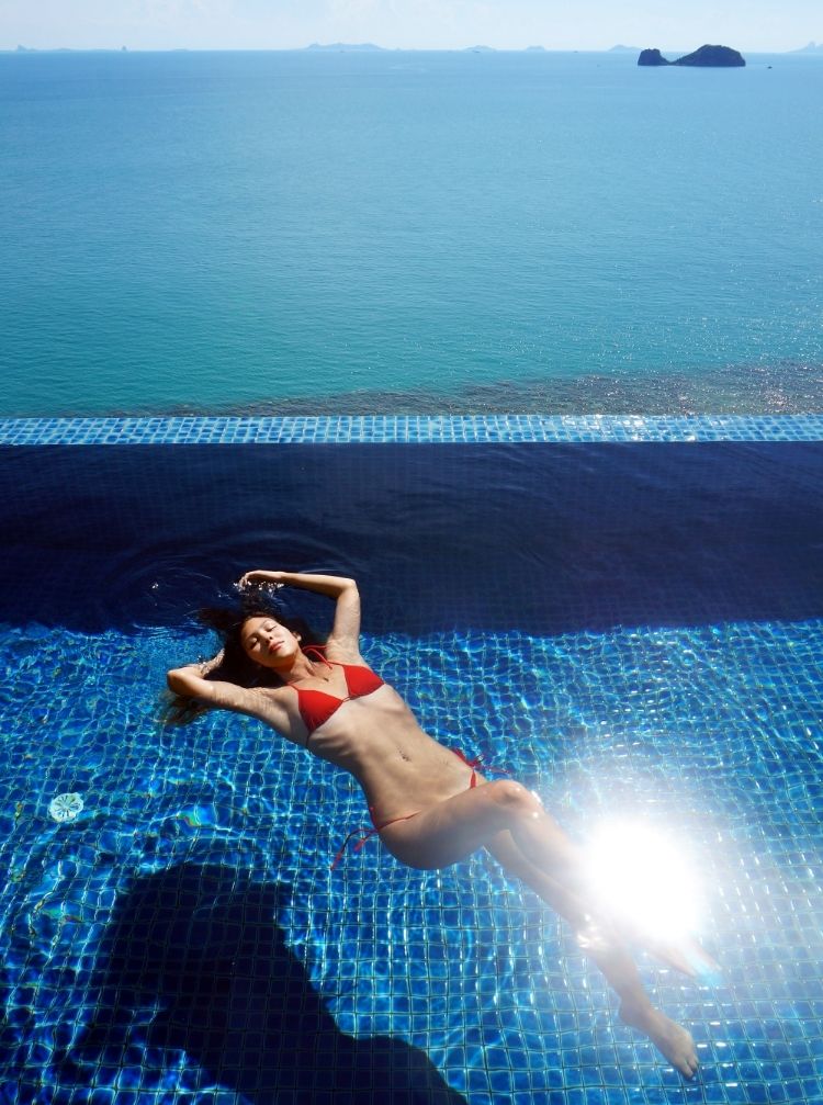 Euriental | fashion & luxury travel | red bikini at the Conrad, Koh Samui