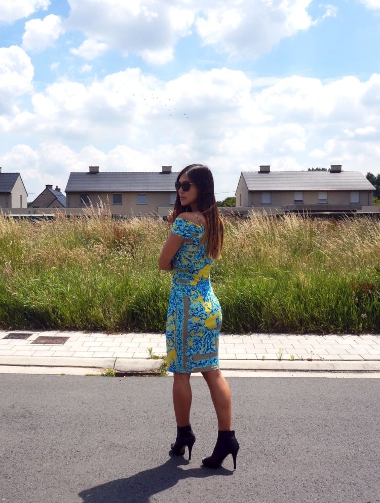 Euriental | fashion & luxury travel | wearing Versace dress and Loewe sunglasses in Belgium