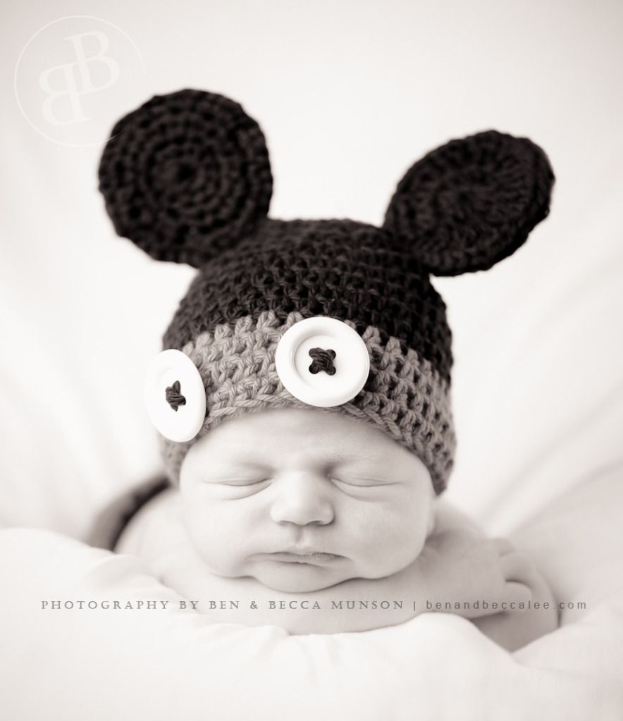 Baby in Micky Mouse ears