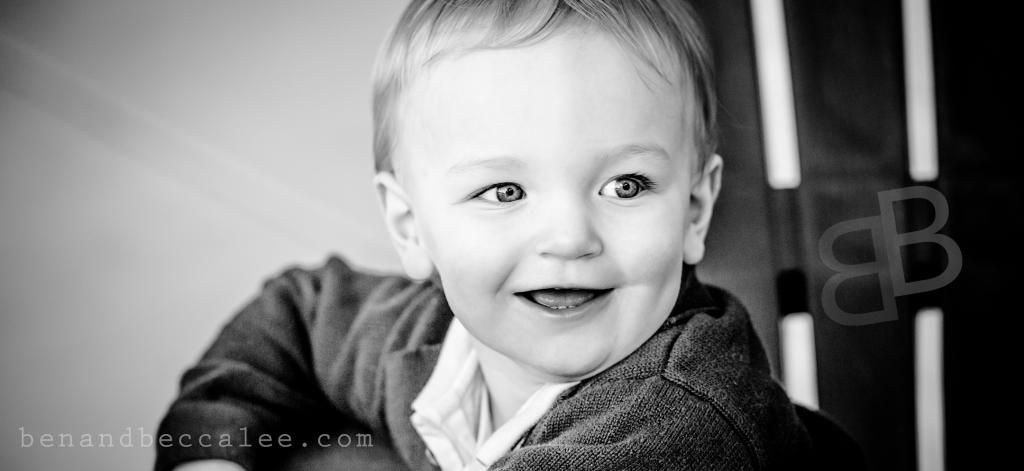 black and white toddler photo