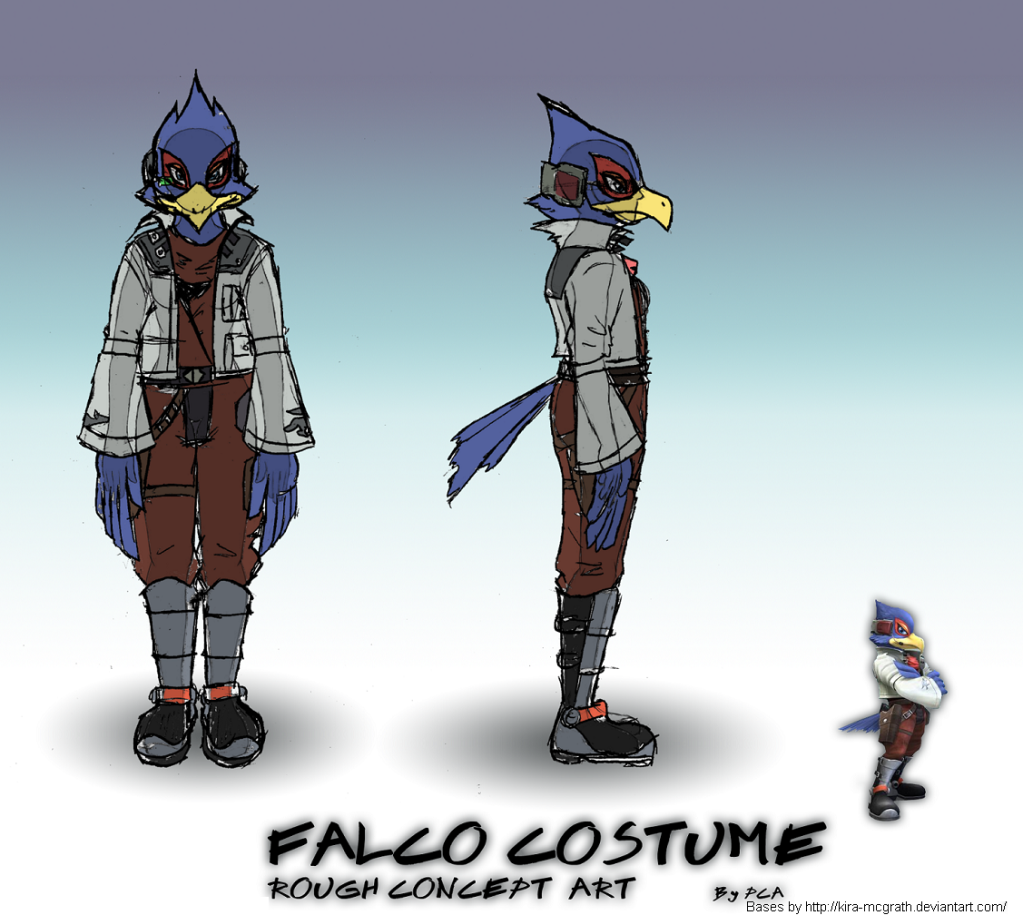 Falco Lombardi (BRAWL) Costume Concept photo Falco_Concept_Text.png