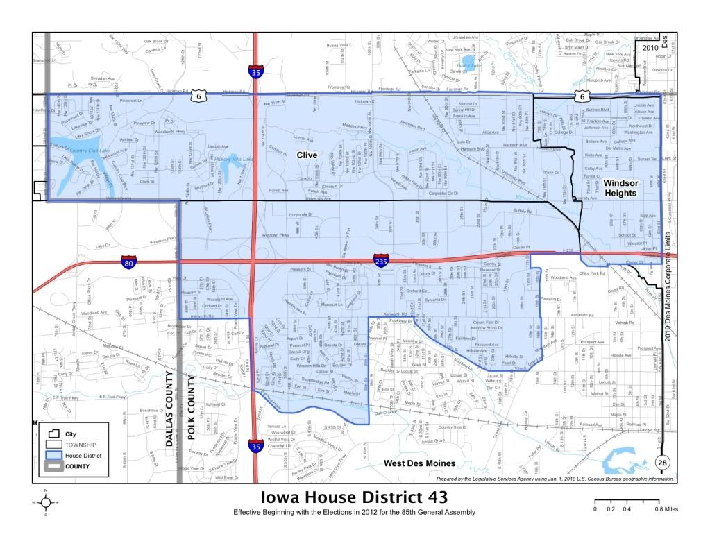 Iowa House district 43, The new Iowa House district 43, under the redistricting plan adopted in 2011.