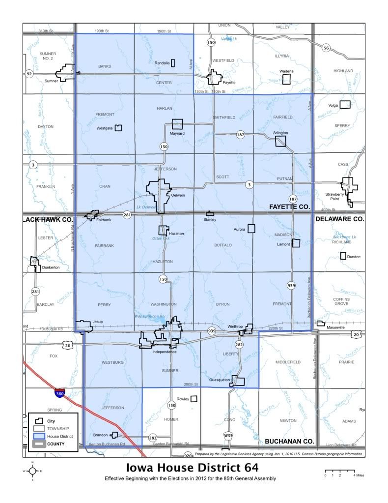 Iowa House district 64, The new Iowa House district 64, under the redistricting plan adopted in 2011.