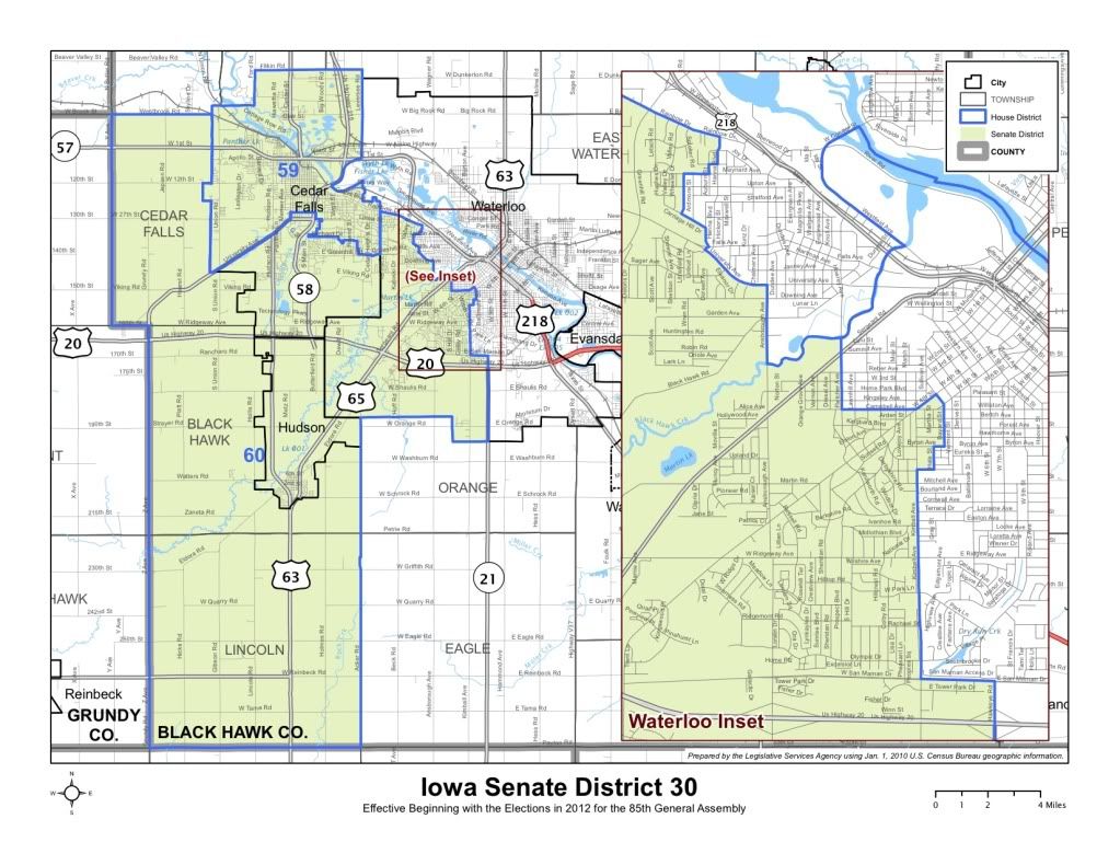 Iowa Senate district 30, The new Iowa Senate district 30, created under the redistricting plan adopted in 2011