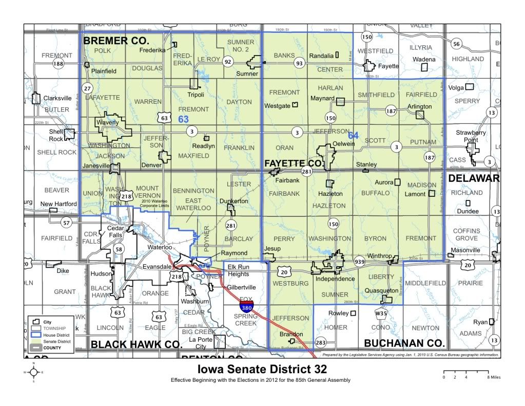 Iowa Senate district 32, The new Iowa Senate district 32, under the redistricting plan adopted in 2011.