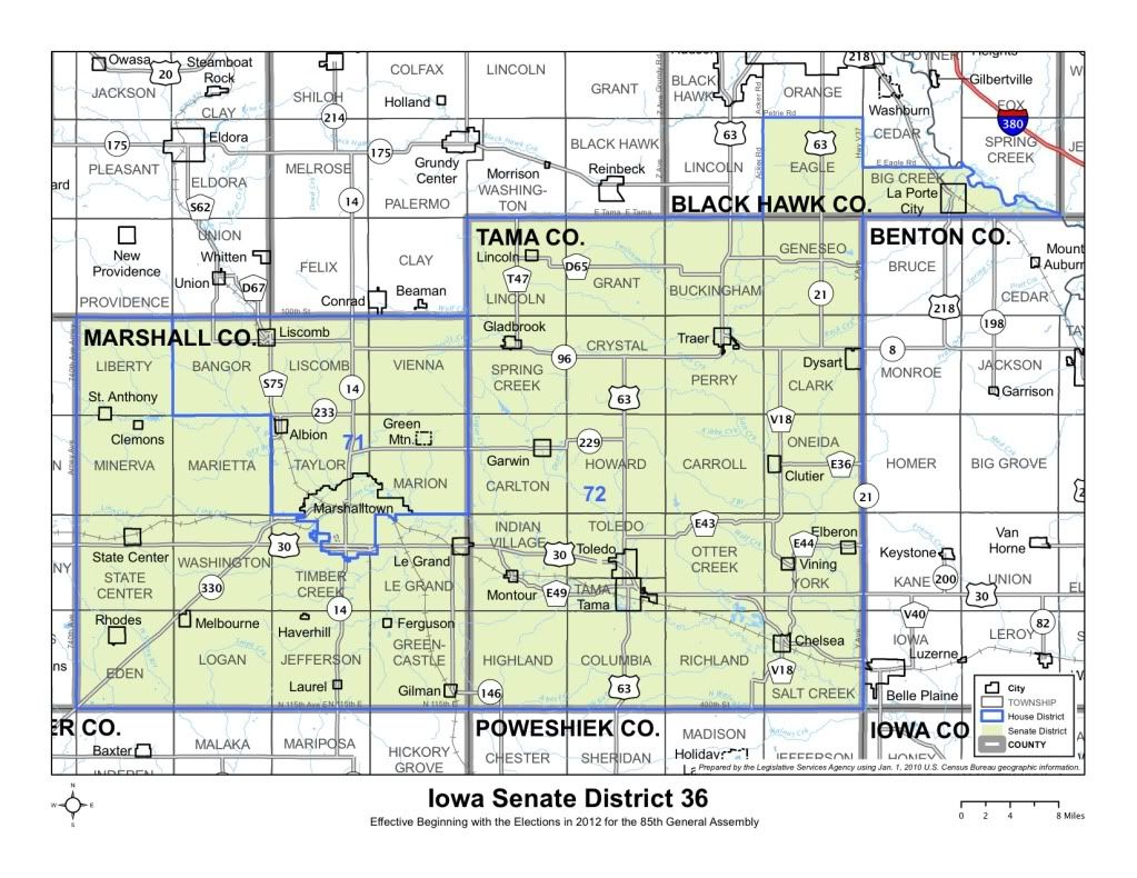 Iowa Senate district 36, The new Iowa Senate district 36, under the redistricting plan adopted in 2011.
