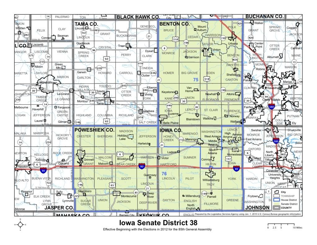 Iowa Senate district 38, The new Iowa Senate district 38, under the redistricting plan adopted in 2011.