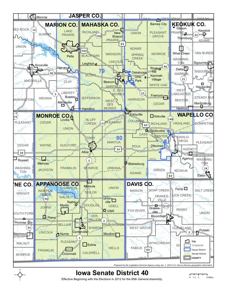 Iowa Senate district 40, The new Iowa Senate district 40, under the redistricting plan adopted in 2011.