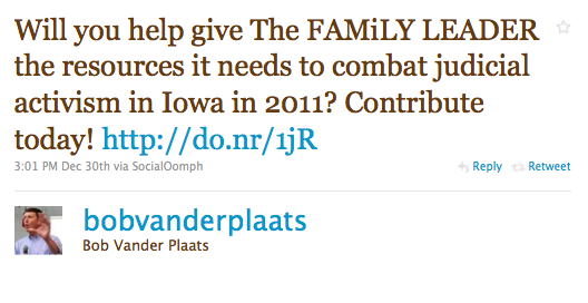 Bob Vander Plaats,Iowa,judiciary