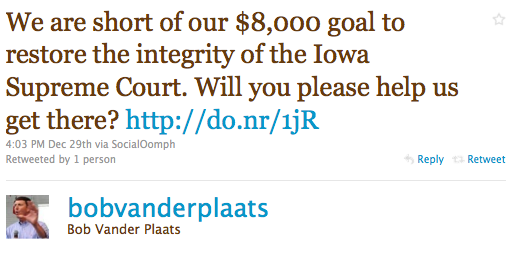 Bob Vander Plaats,Iowa,judiciary