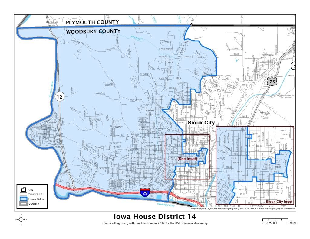 Iowa House district 14, The new Iowa House district 14, created under the redistricting plan adopted in 2011.