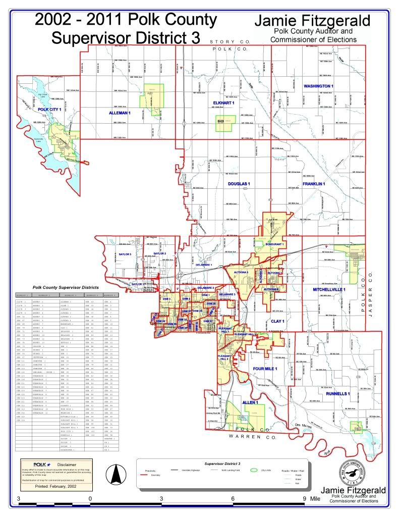 Polk County,Iowa,map,supervisor