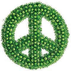 Peace symbol wreath