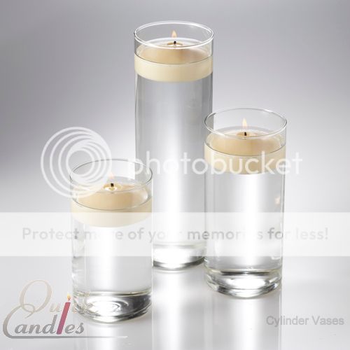 Glass Cylinder Vases 3 Floating Candle 3 Weddings