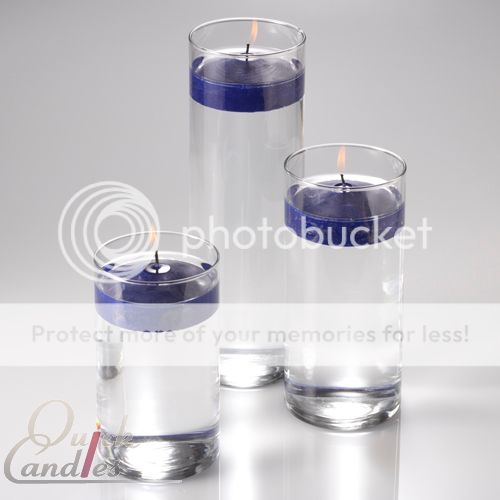 Glass Cylinder Vases & 3 Floating Candle 3 Weddings  