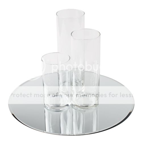 Eastland Round Mirror Table Decor 16" Quick Candles