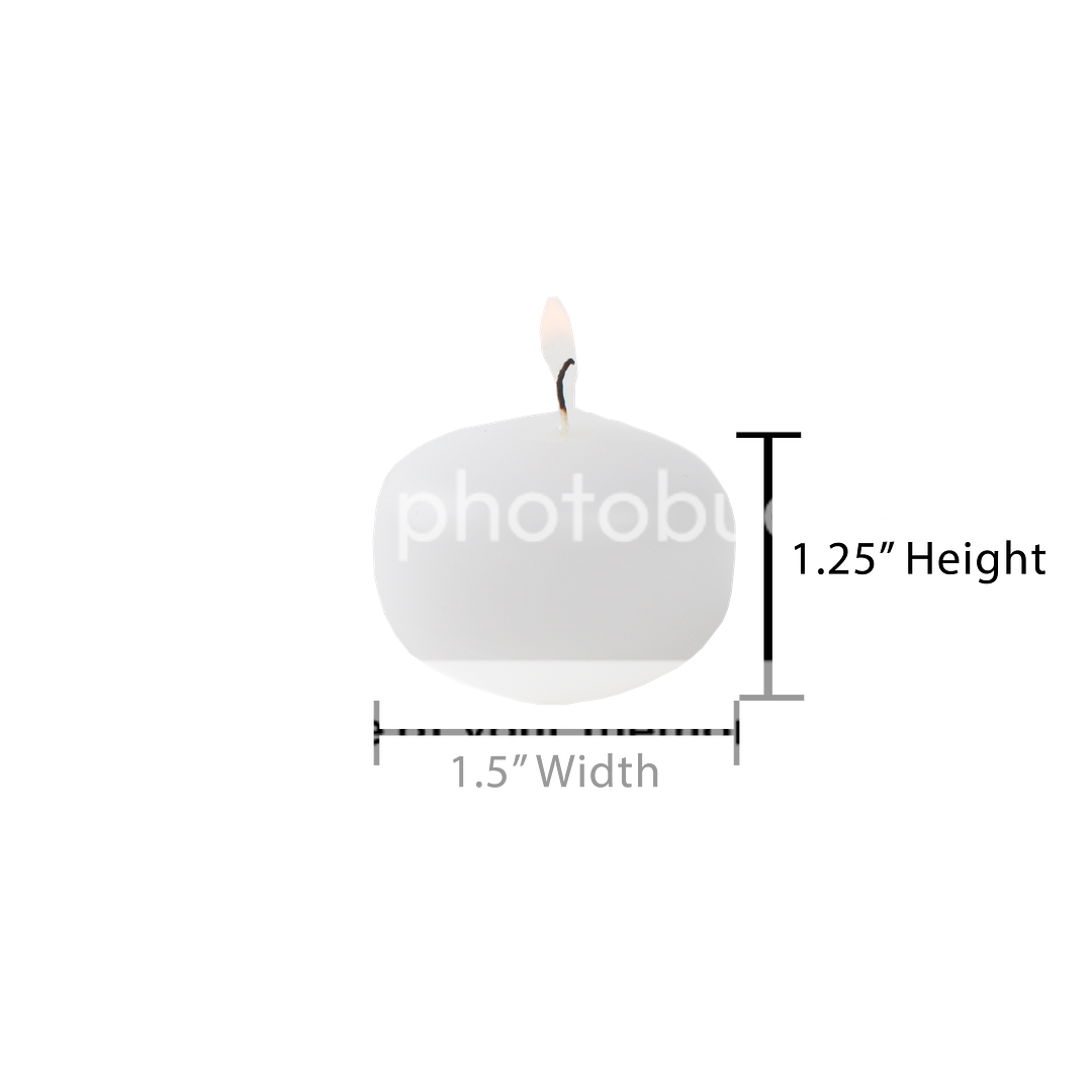 Richland Floating Candles White 1.5" Set of 40 Quick Candles