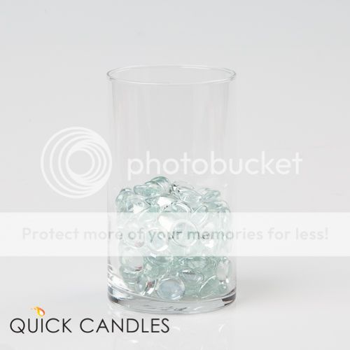 Eastland Clear Flat Gem Vase Fillers (18 Container Bulk) Quick Candles