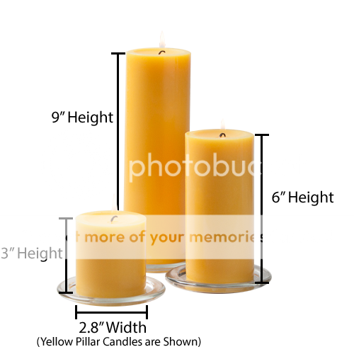 Richland Pillar Candles Navy Blue 3"x3" 3"x6" & 3"x9" Set of 36 Quick