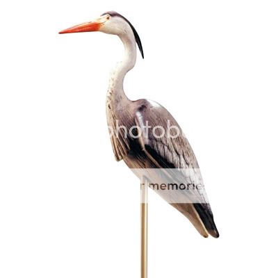 GARDEN YARD STAKE BLUE HERON BIRD NEW POND DECORATION  