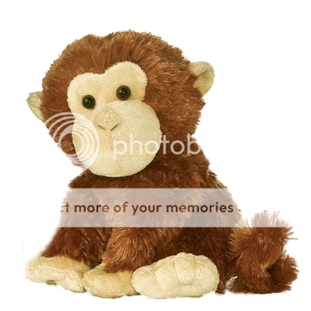 10 brown monkey plush stuffed animal doll toy cute new  