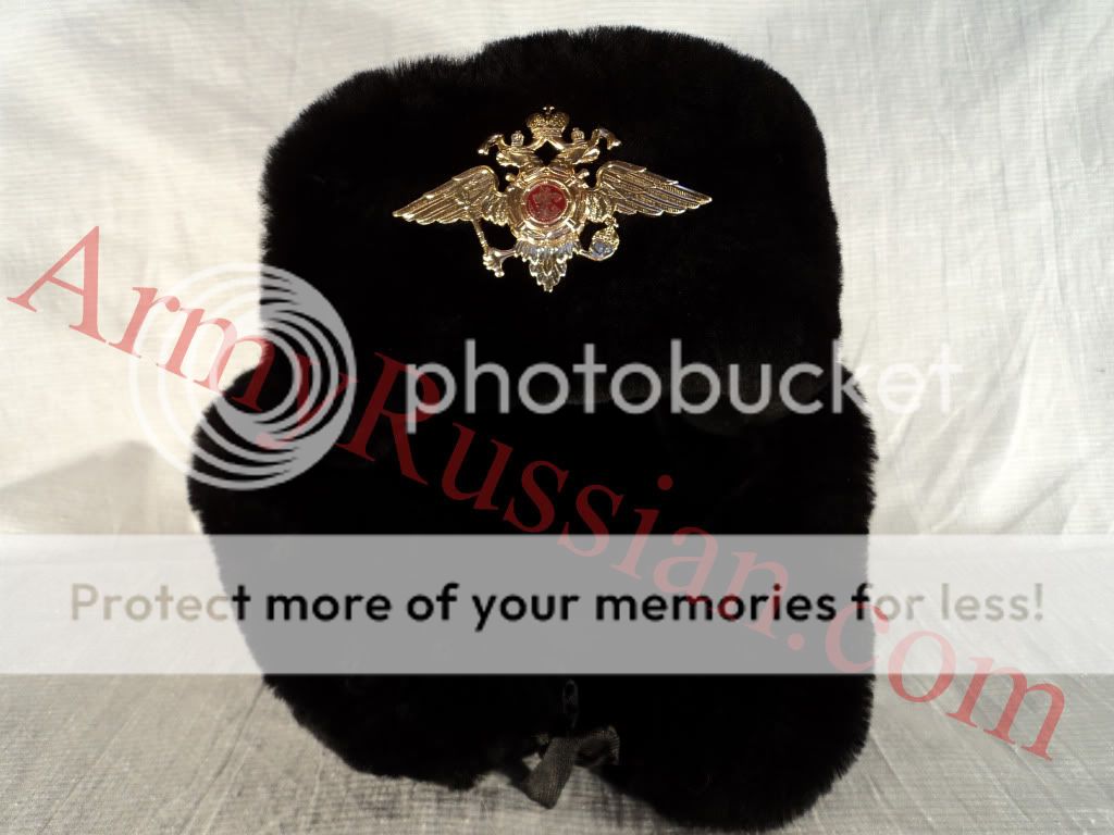Russian Military Bomber Trapper Ushanka Winter Hat Mouton Fur Imperial 